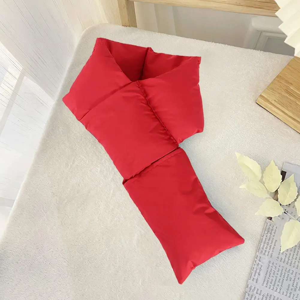 Down Scarf Waterproof Down Scarf with Pocket Design Wear-resistant Winter Outdoor Accessory Solid Color Versatile Daily Wrap