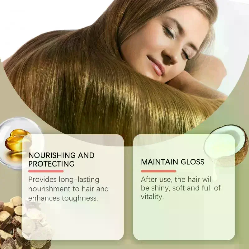 Herbal shampoo gently cleanses, keeps scalp refreshed, moisturizes, and leaves hair shiny and smooth.