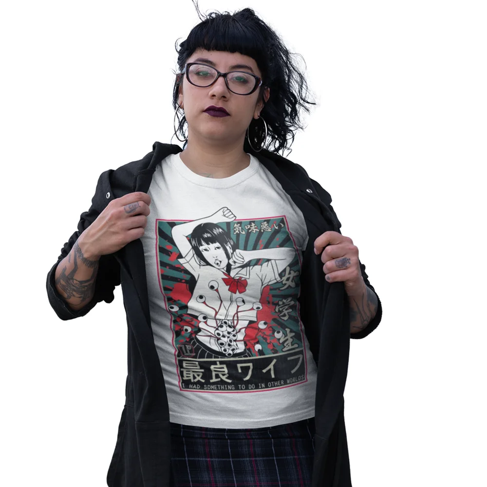 Tomie Halloween T-Shirt, Tomie Junji Ito Horror Manga Anime T-Shirty S do 5XL