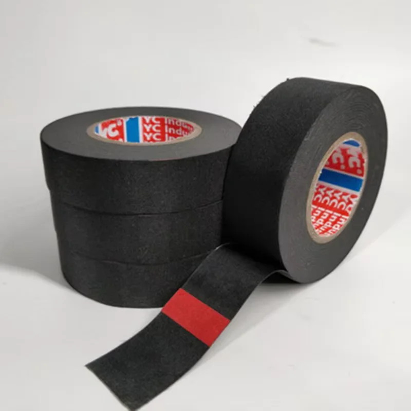 1/10PCS 15M 19/25MM Heat-resistant Adhesive Cloth Fabric Tape For Automotive Cable Tape Harness Wiring Loom Electrical Heat Tape