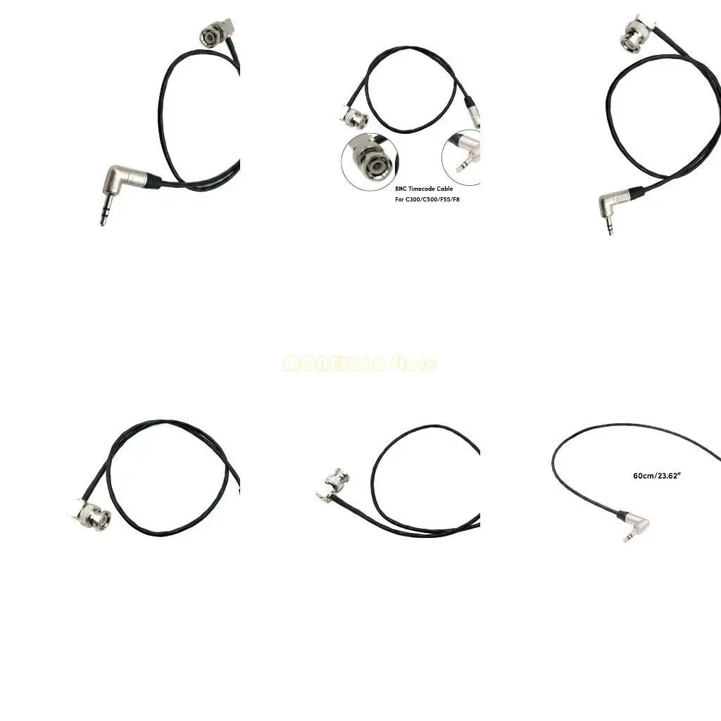 F62C Your Camera with 3.5mm TRS to BNC Male Timecodes Cable for Seamless Timecodes Integration 60cm/23.62inch Long