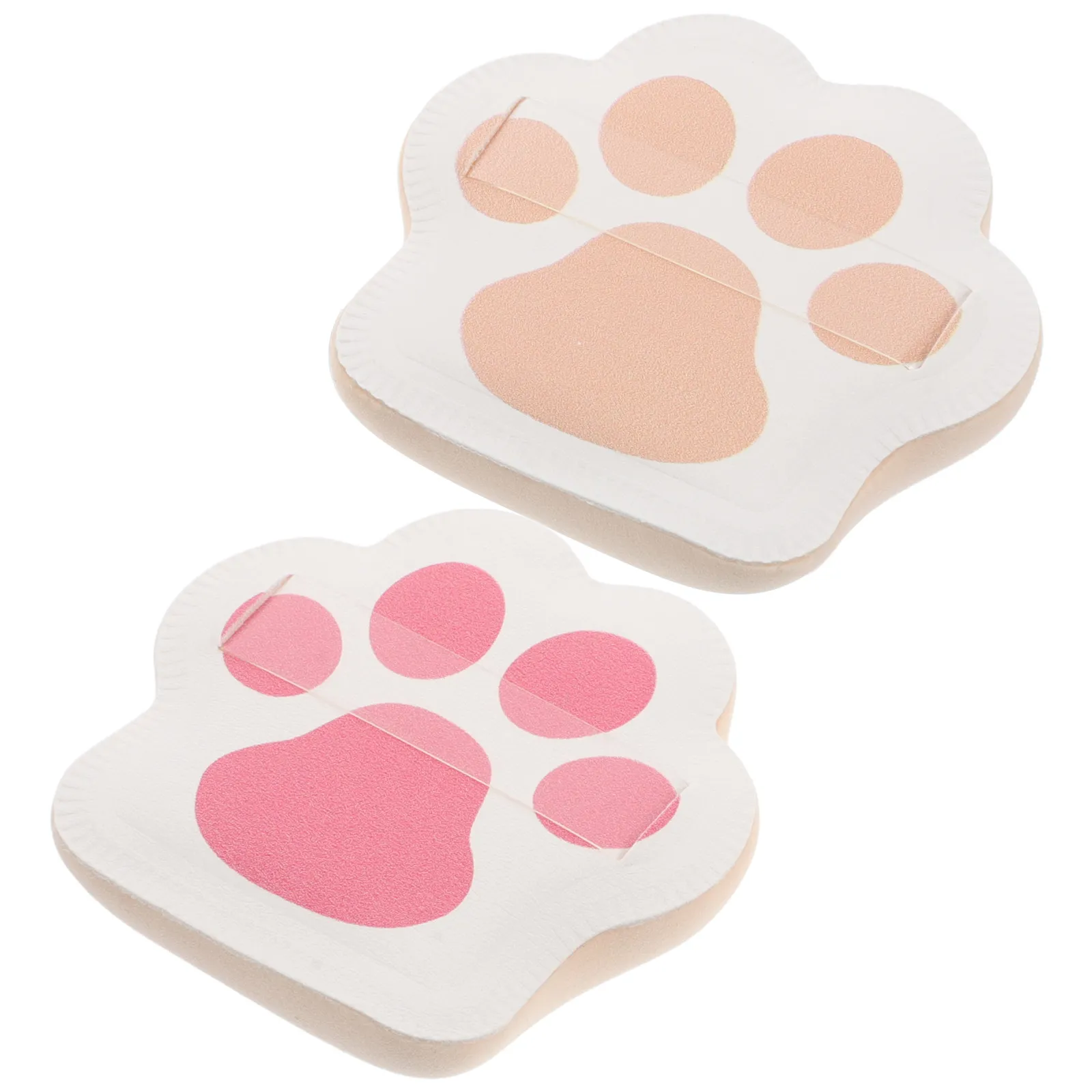 2Pcs Cat Paw Makeup Sponge Small Size Fine Texture Dual Use for Foundation Powder Blending Seamless Finish Daily Beauty Face