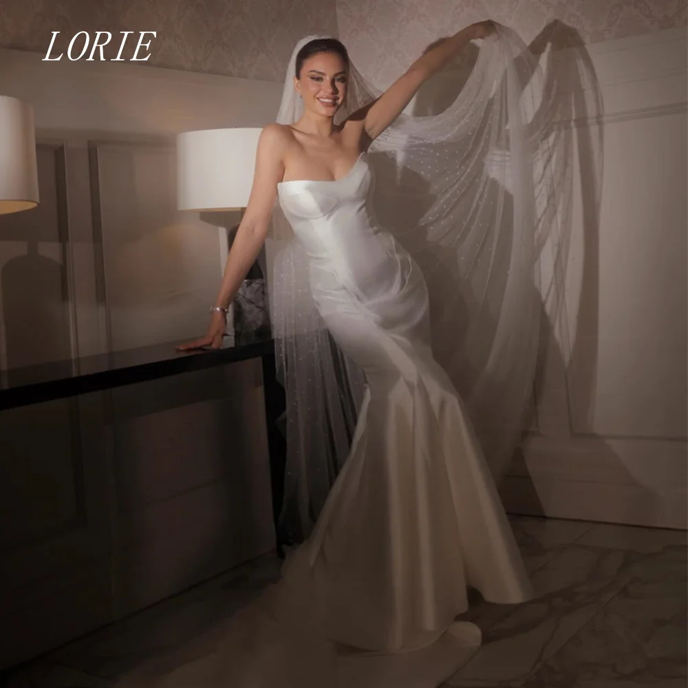 

LORIE Luxury Mermaid Wedding Dress Simple Bodycon Sweetheart Bridal Dresses Elegant Temperament Wedding Gown Customized 2026
