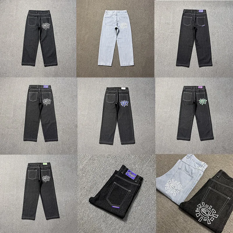 

Sunset Roll up Jeans Do What You Should Do Washed out Straight Loose Long Trousers Casual mid Waist Jeans for Teens