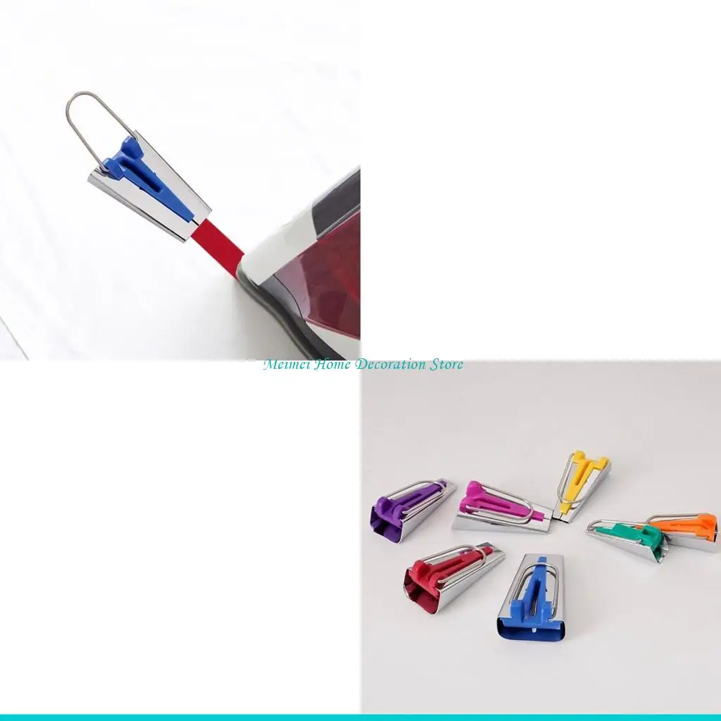 

H7BF Practical Bias Tape Makers Kits Handmade Quilting Tool Fabric Tape Maker Tool Set 6/9/12/15/18/21/25mm