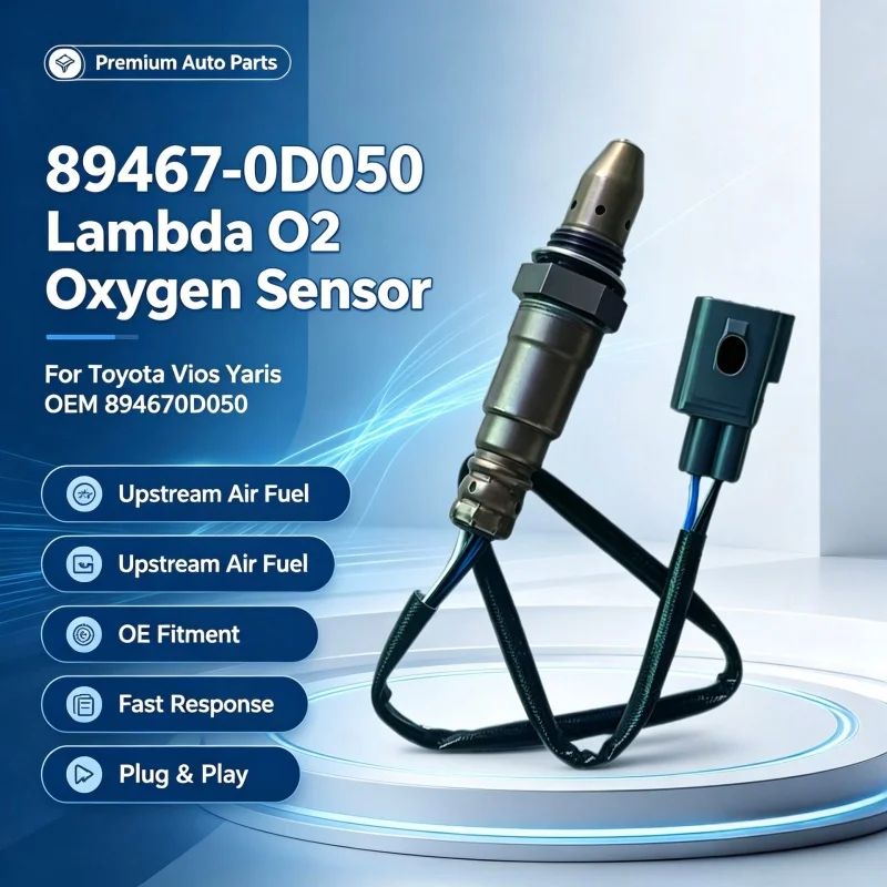 Lambda O2 Oxygen Sensor OEM 89467-0D050 894670D050 Air Fuel Ratio Probe Replacement Compatible With Toyota Vios Yaris