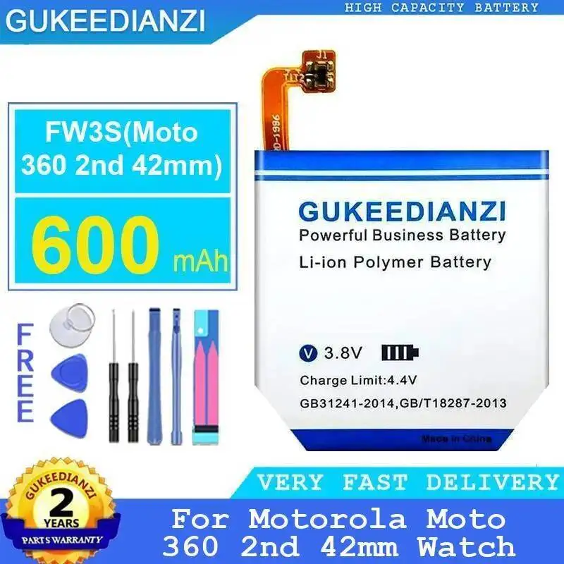 

Premium Replacement 600Mah Watch Battery For Motorola Moto 360 2Nd 42Mm FW3S