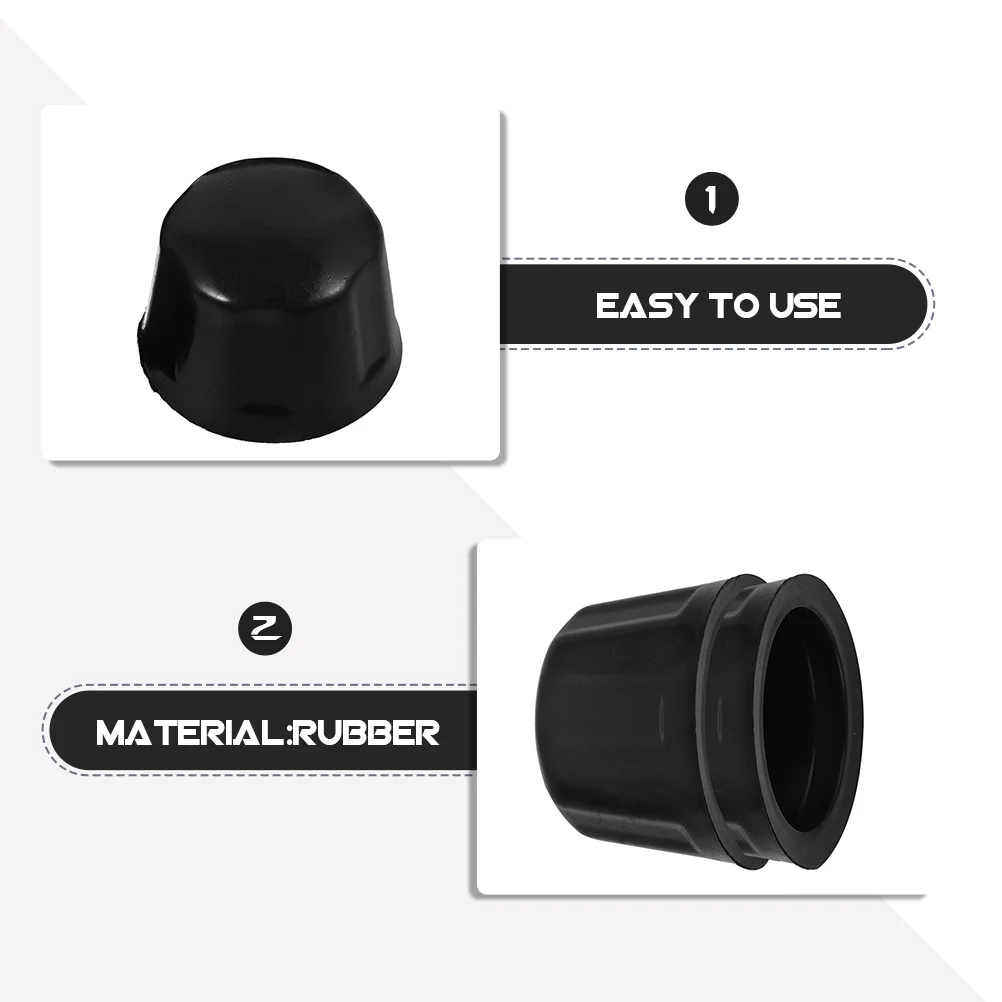2Pcs Atv Wheel Hub Caps Rubber Rim Covers Wear Resistant Easy Fit for Trailers Golf Carts Go-Karts Wheel Accessories