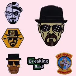 Pin Club | High Quality Brooch Gentleman Killer BR BA Custom Movie Lapel Badge Bad Men Backpacks Hat Accessories Gifts Wholesale