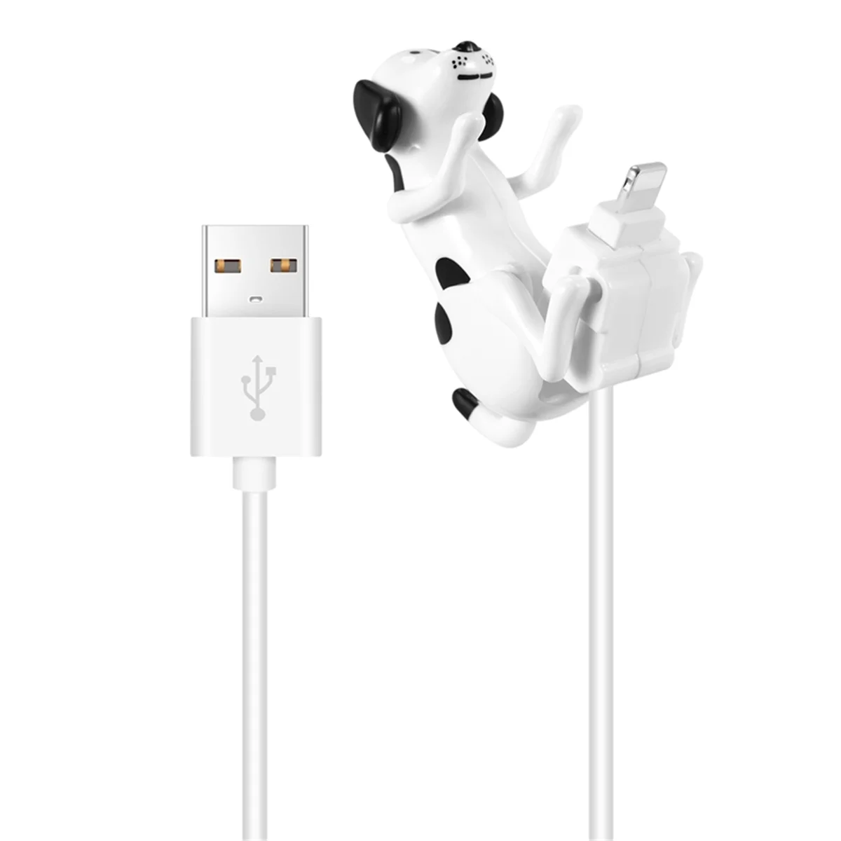 

N11R-USB-кабель, забавное зарядное устройство для горбатой собаки для iPhone 13/12/11 и других, USB-кабель для быстрой зарядки с движущейся пятнистой собакой