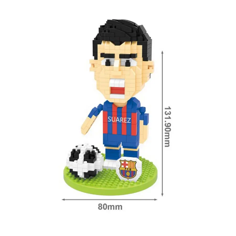 Football star Messi Character Series Model Small Particle Building Blocks Children\'s Puzzle Assembling Building Block Toy Gift