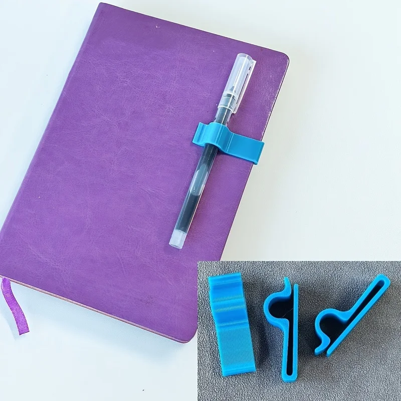 3pcs Multifunctional notebook organizer with pen clip，Used to secure a pen to a notebook，Easy to Carry。