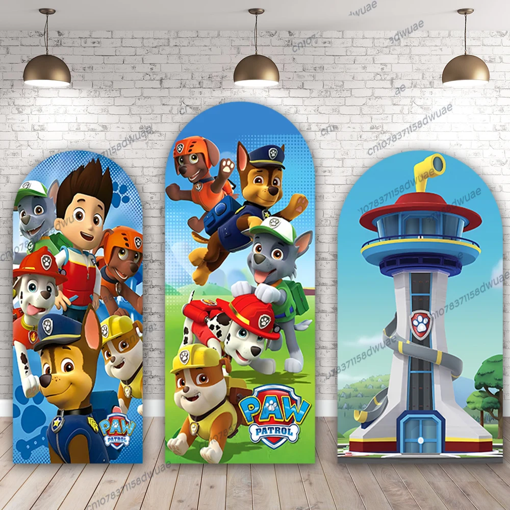 

Paw Patrol Birthday Party Arch Photo Backdrop Baby Shower Cartoon Banner Photo Background