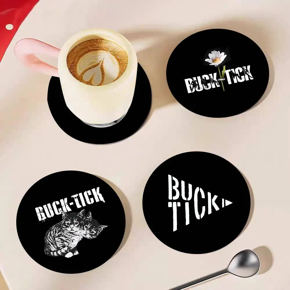 Vintage Classic B-Buck T-Tick Round Wooden Coasters Suitable