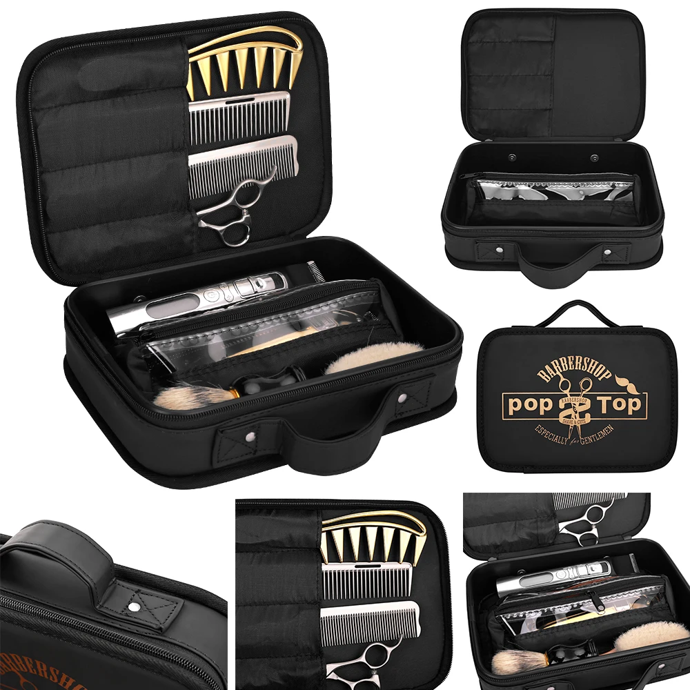 Stoßfeste Friseur-Tasche Mehrschichtiger Aufbewahrungsorganizer für Scheren, Kämme, Haartrockner und Styling-Werkzeuge für Salon und Zuhause