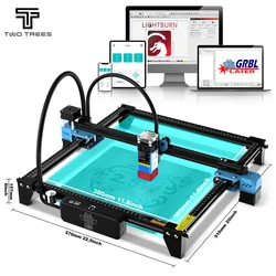 Twotrees TTS 40W/80W CNC Laser Engraving Machine Glass Metal Laser Engraver Wifi Control Wood MDF Leather Acrylic Acid Cutting