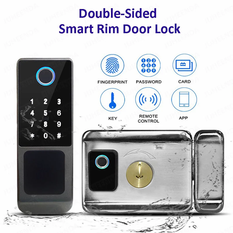 Imagem -03 - Tuya Impermeável Fechadura Eletrônica da Porta Wi-fi Smart Lock Ttlock App Sensor de Impressão Digital Cartão ic Senha Digital Keyless Home ao ar Livre