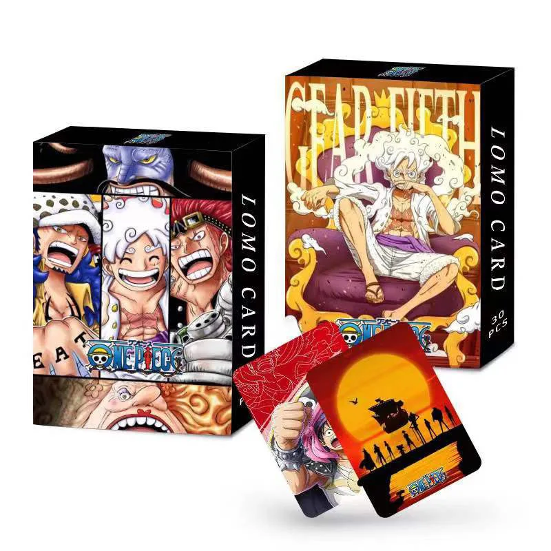 30Pcs/Box One Piece Lomo Card Luffy Photocard Double Sided Zoro Nami Print Photo Collection Postcards kid Gifts