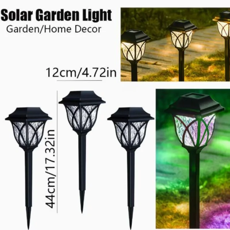 2pcs Outdoor Solar Lights, IP44 Rated for Water Resistance, LED Garden Lights for Outdoor Decoration, Available in Warm