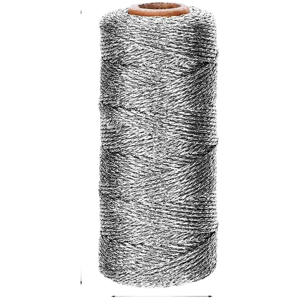 1mm Gold Silver Red Green Polyester Thread 100m for Present Packaging Tag Decoration and Handmade Accessory Making