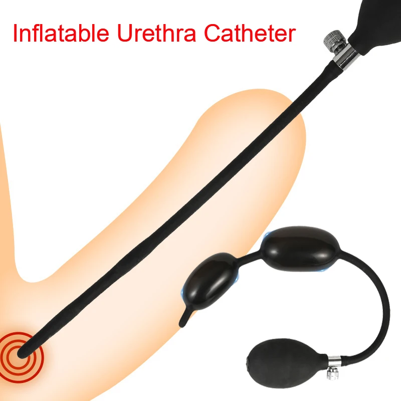 Silicone Inflatable Urethral Dilator Catheter Sounds Rods Urethra Pump Sounding Dick Plug Sex Toys for Men Penis Plug Massager