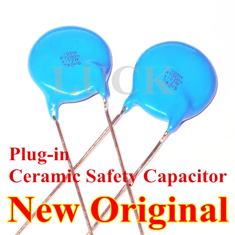 New Original Plug-in Safety Gauge Ceramic Capacitor 103P/M 10nF 20% AC250V X1Y2 DE2F3KY103MA3BM02F