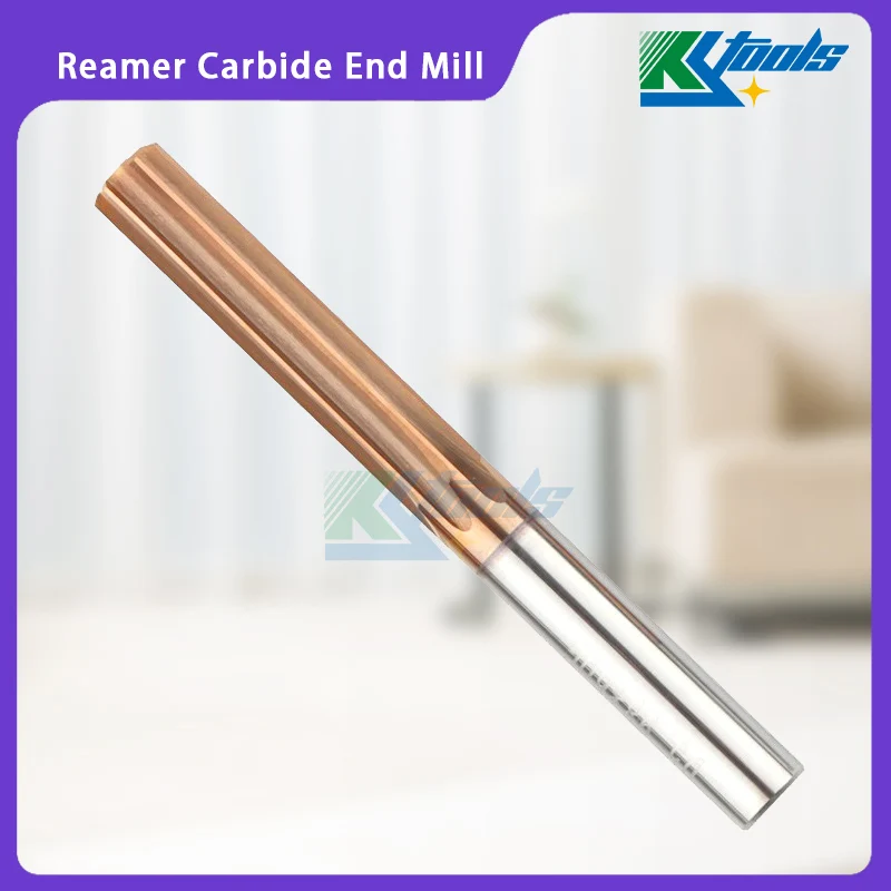 HRC60 Reamer Carbide End Mill with straight groove 6 Flutes 4 Flutes Tungsten steel machine reamer Steel Metal Cutter 1-2.31mm