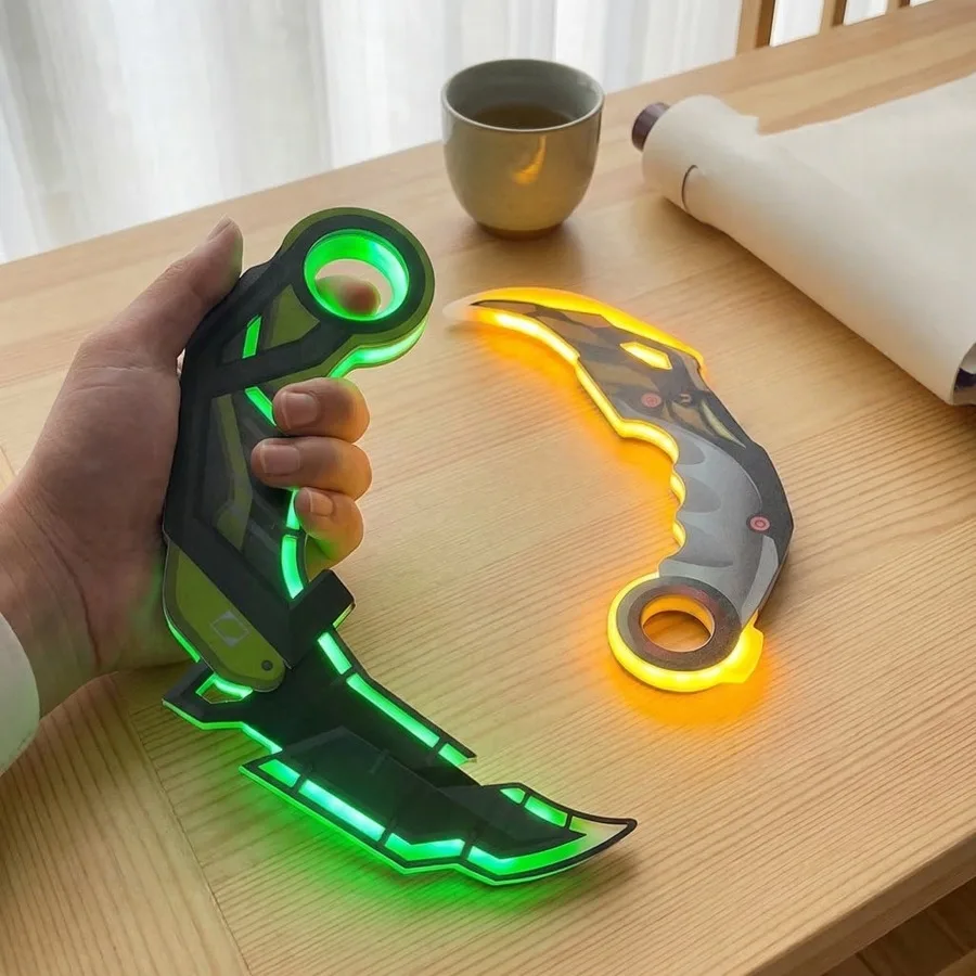 Katana de 10 polegadas com Luzes LED, Réplica Original de Katana Samurai de Anime, Faca Ninja para Cosplay, Espada Lightsaber, Katana Japonesa em Tamanho Real, Brinquedo, Presente