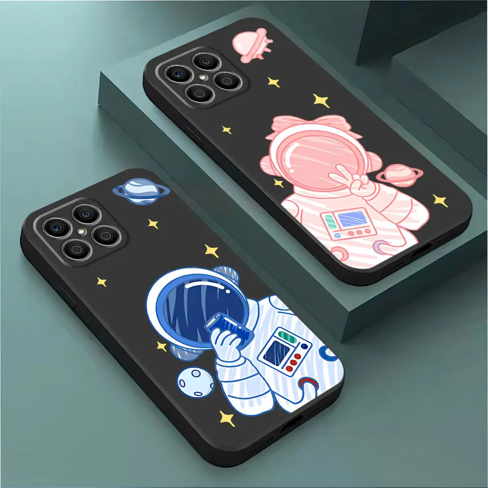 Space Astronaut Case for Honor 70 Magic5 Lite 90 Pro X8a X7 X6 X6a X9a X8 8X Magic5 Armor Cases Silicone Cover Luxury