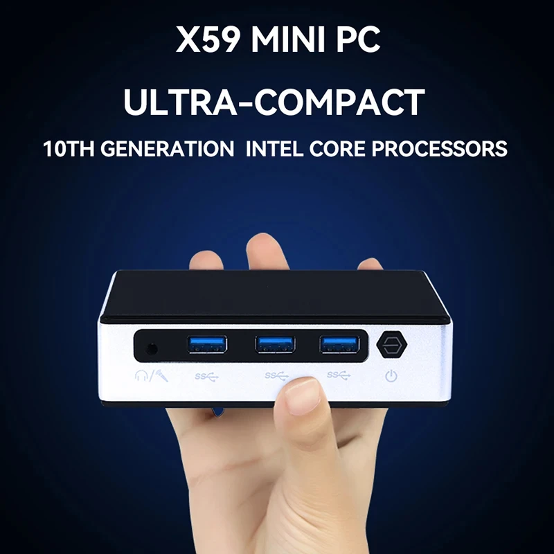 Home Mini PC with Inter Core i7-1060NG7/i5-1030NG7 16G on board DDR4 512G M.2 NVME Dual-band WiFi 4K UHD Win10 Compact Computer