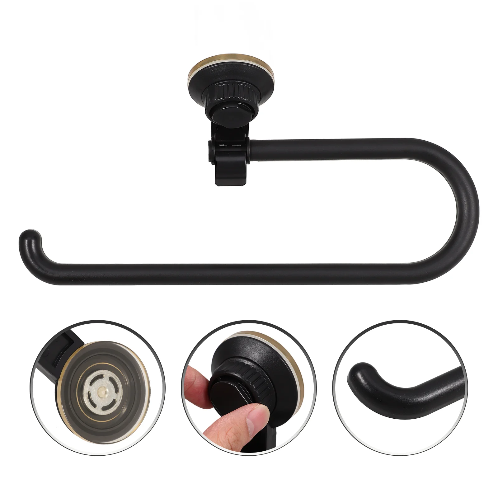 Bathroom Paper Towel Holder Toilet Cabinet Hanger for Wall-mounted Tissue Adhesive Abs