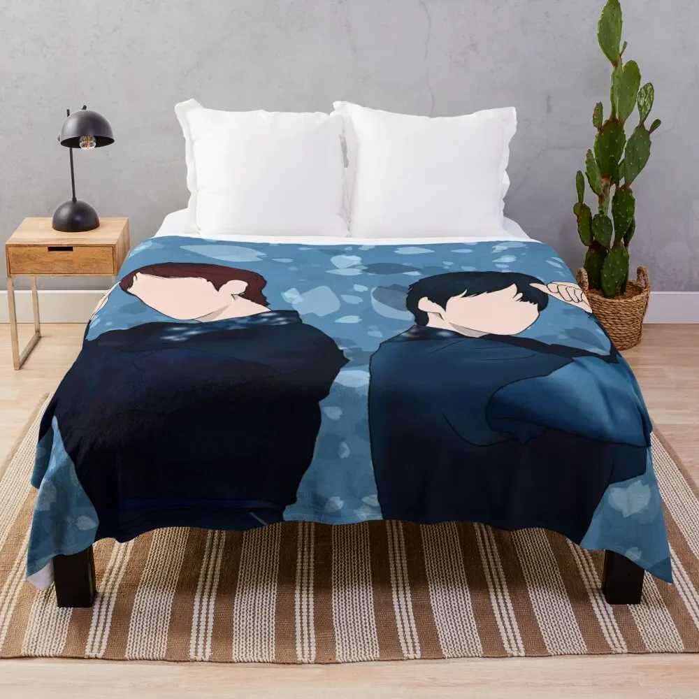 

bg ver Hwanwoong and RAVN Luna minimalist Throw Blanket Cozy Throw Blanket for Bed Sofa Chair