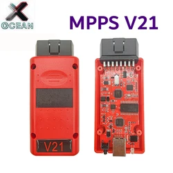 MPPS V21 Unlock Version Life Time Use Mpps V21 Full Chip With Breakout Tricore Cable OBD2 ECU Chip Tuning Scanner Tool