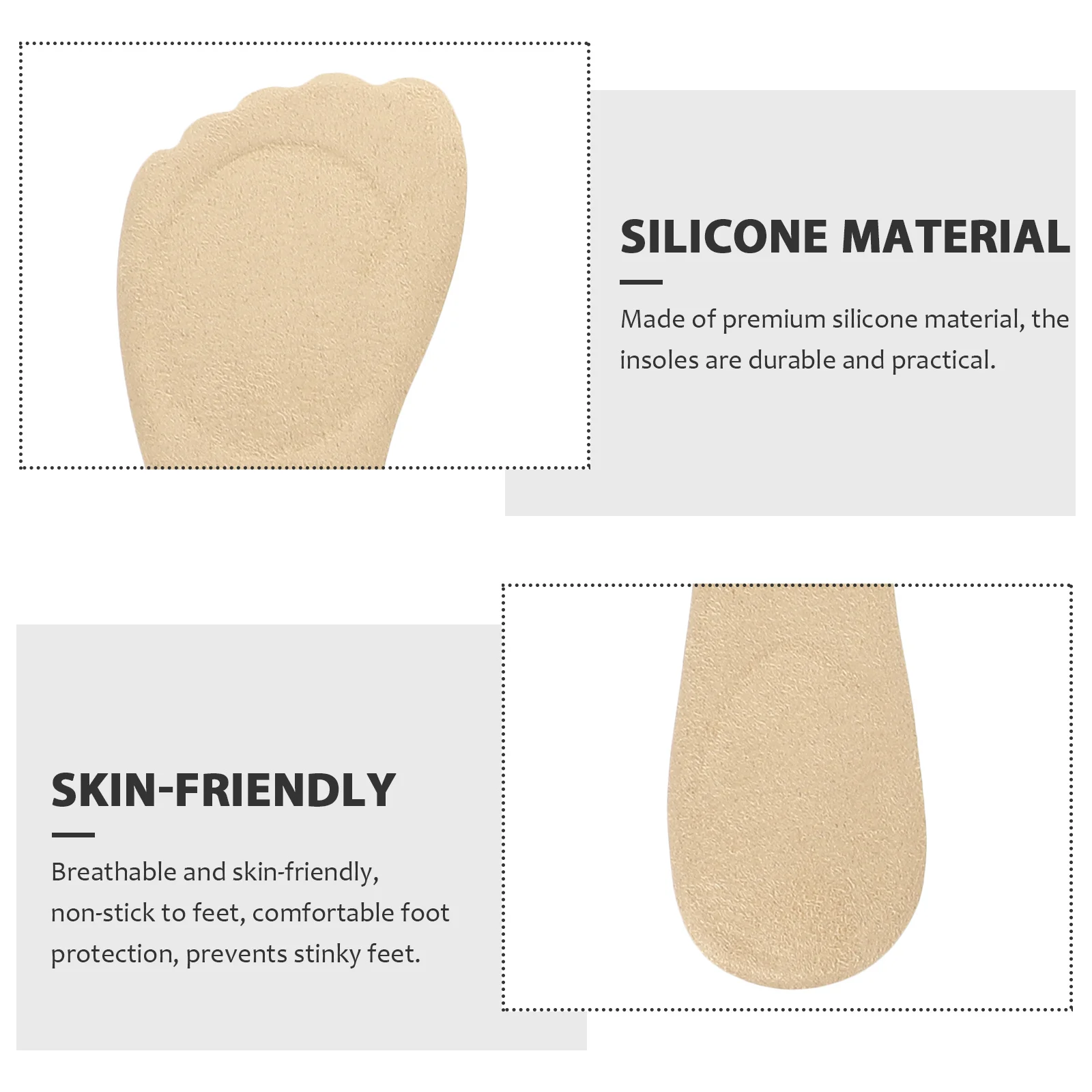 

Silicone Insoles Anti-Slip Unisex Sports Gel Cushion For Men Women Absorption Shockproof Breathable Foot Care