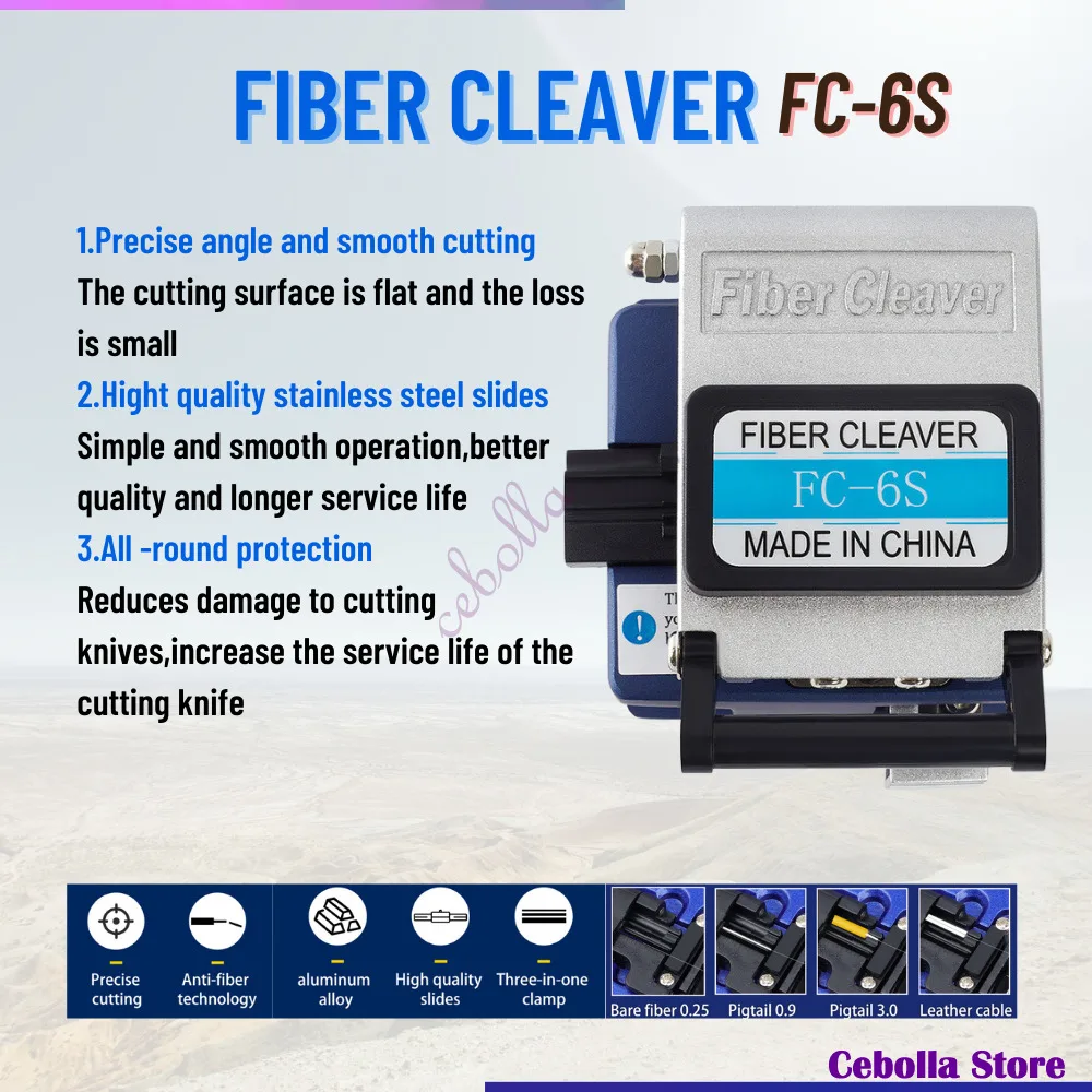 Fiber Optic Tool Kit with Fiber Cleaver FC-6S or SKL-6C OPM -70~+10dBm 10mw  Visual Fault Locator FTTH