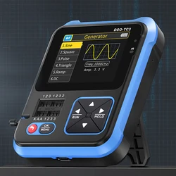 FNIRSI DSO-TC3 oscilloscopio digitale 3 in 1 Tester a Transistor funzione generatore di segnale Tester elettronico multifunzionale