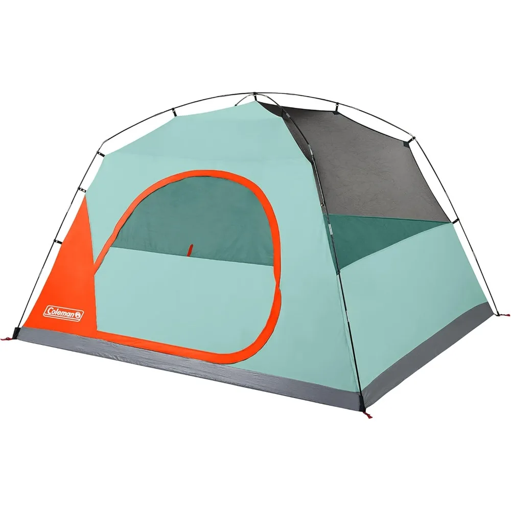 Skydome Camping Tent, 2/4/6/8 Person Weatherproof Tent with 5 Minute Setup, includes Pre-Attached Poles,