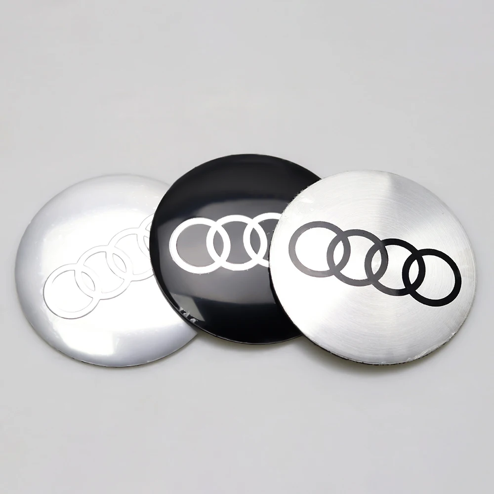 4pcs 56/60/65mm Car Styling Wheel Hub Center Caps Rim Cover Badge Emblem Stickers for Audi Sline A3 8P 8L 8V A4 B8 B6 B7 B9 A6