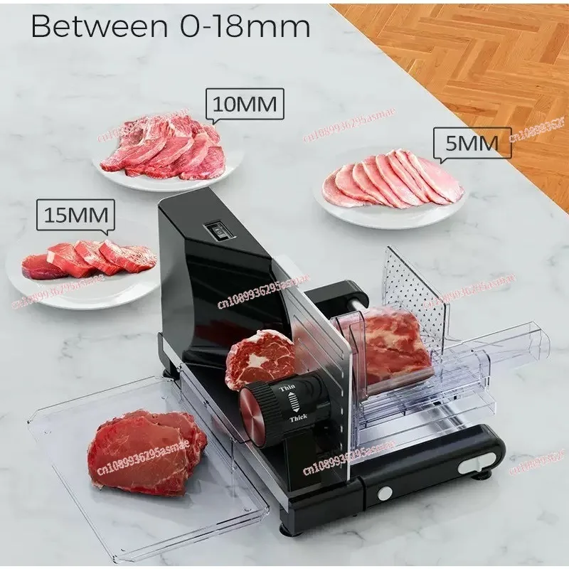 Foldable Stainless Steel Meat Slicer, 110V/220V Multifunctional Cutter for Frozen Meat Vegetables Fruits Home Kitchen Appliance