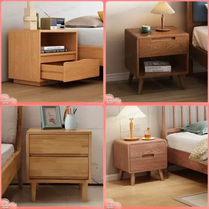 Three Drawer Bedside Table Wooden Nightstand with Storage for Bedroom Living Room Hotel Modern Silver Finish