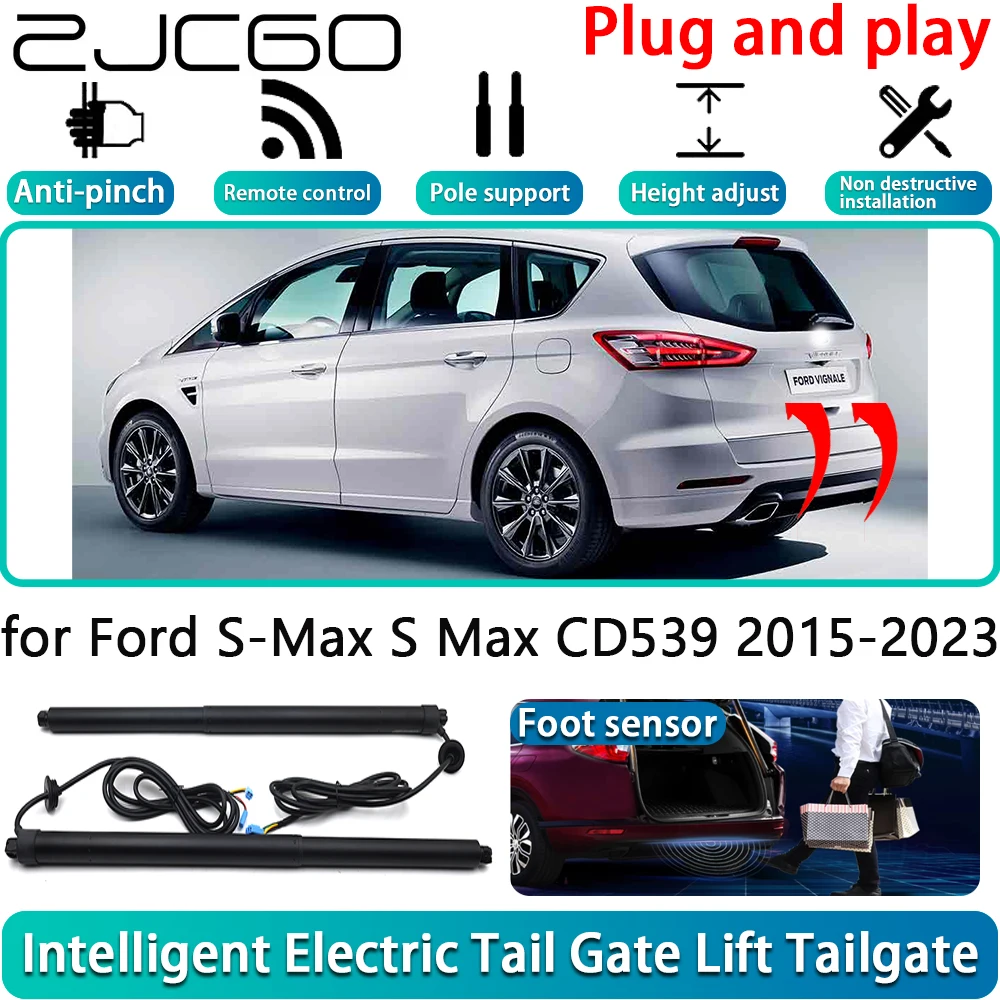 

ZJCGO for Ford S-Max S Max CD539 2015-2023 Electric Powered Tailgate Power Liftgate Automatic Tailgate System With Foot Sensor