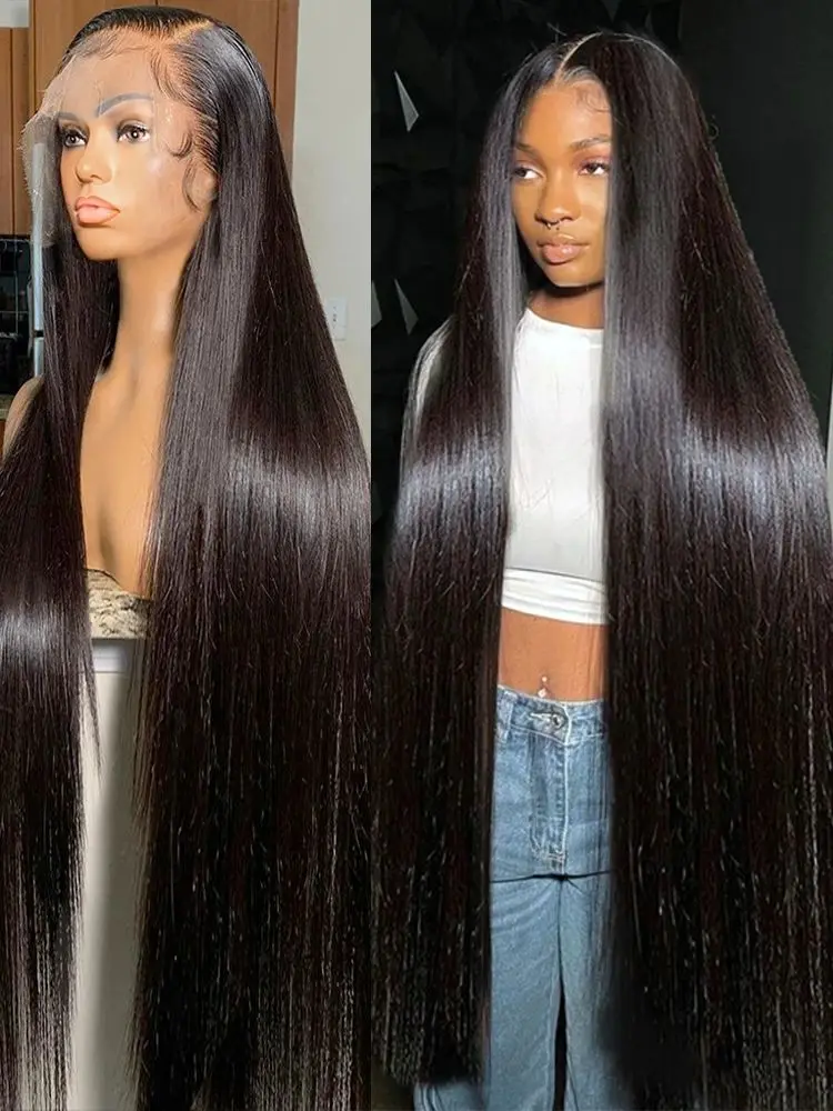 

13X4 13x6 Lace Front Wigs Bone Straight Human Hair Wig 30 34 Inch Brazilian HD Transparent 360 Lace Frontal Wig For Black Women