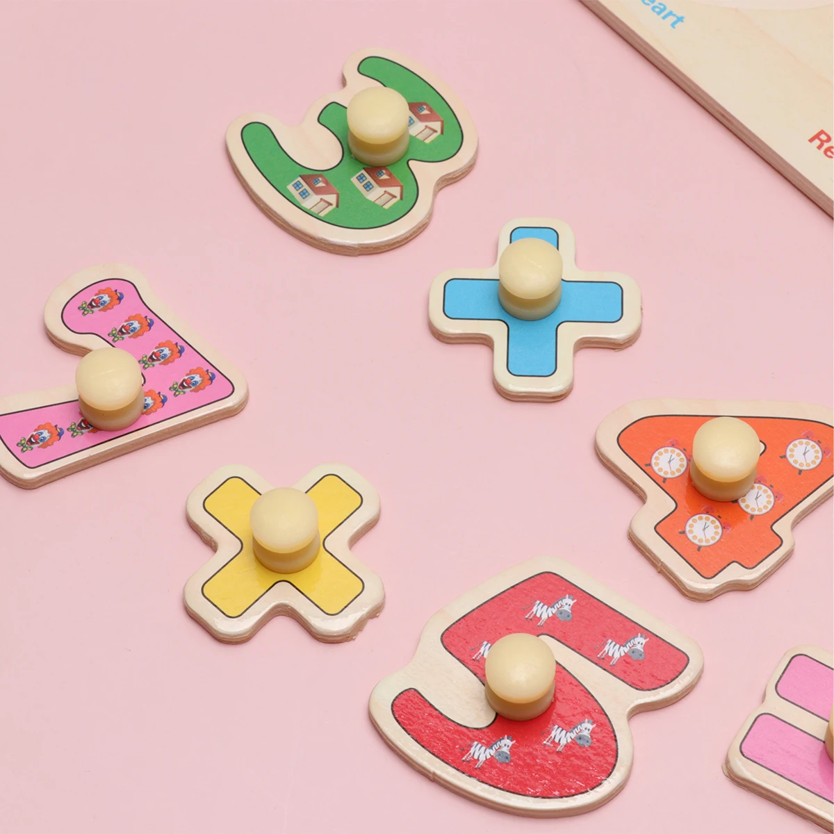 

Wooden Puzzle Toys Math Number Puzzles for Kids Toddlers Educational Games Three Dimensional Premium Wood Smooth Surface Safe