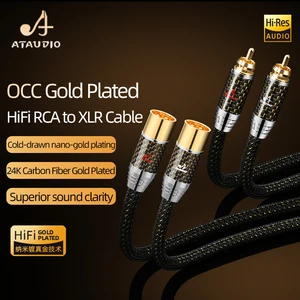 HiFi 2RCA para cabo de áudio 2XLR, cabo equilibrado, fio de ouro OCC para amplificador, Mixer, microfone 6 principais vendas cabo 2rca blindado - №6