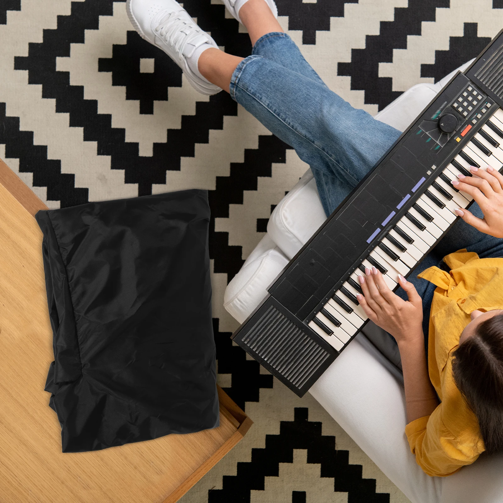 

88-Key Large Digital Piano Dust Cover Waterproof Protective Cloth Music Stand Cover Electronic Piano Accessories
