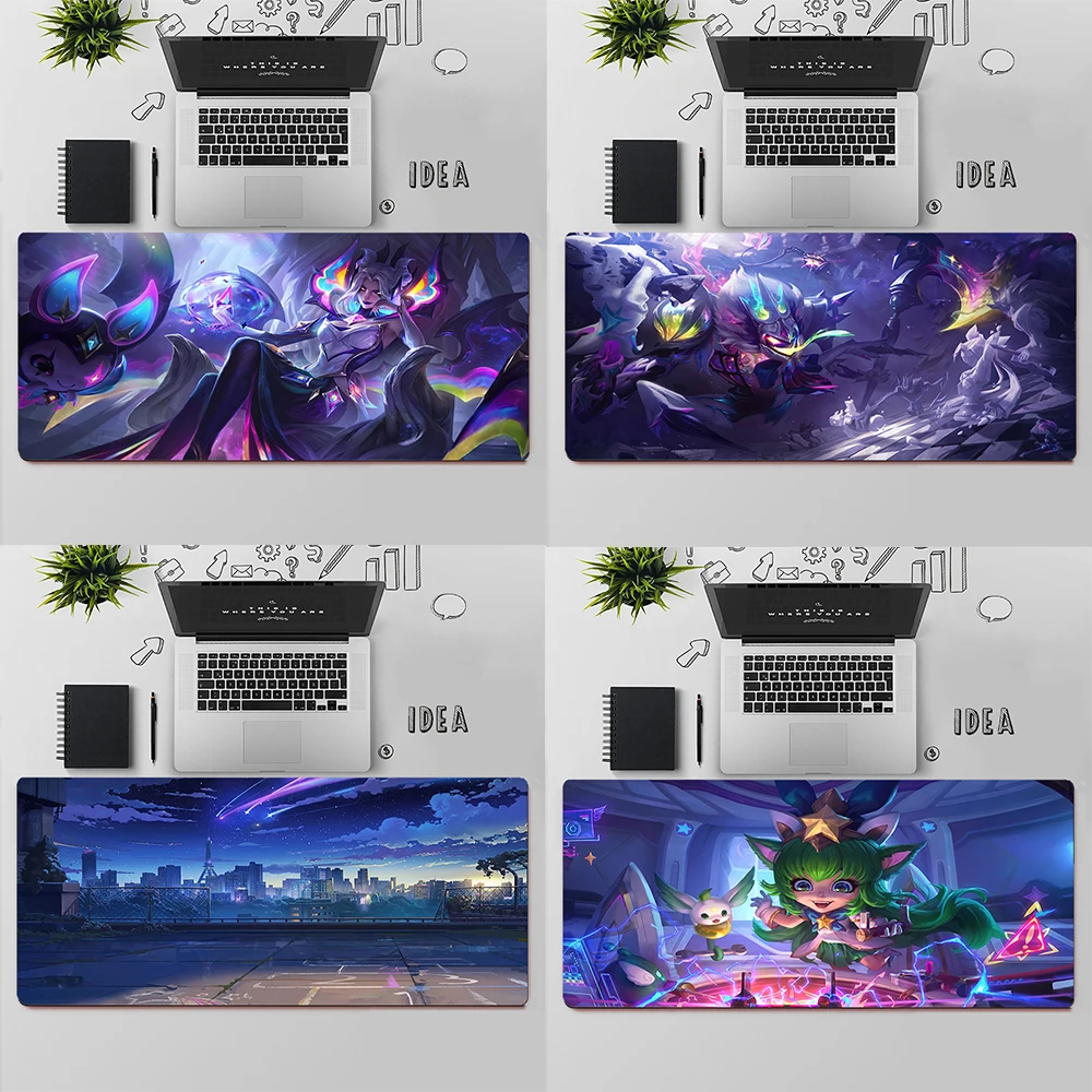 League of Legends Star Guardian Gaming Mouse Pad Grande Mouse Pad PC Gamer Tapete de Mouse de Computador Grande Mousepad XXL Teclado Tapete de Mesa