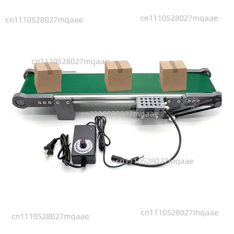 Desktop Conveyor Belt 10*100cm Adjust Speed Motor Electric Conveyor Belt Variable Direction Assembly Line for Robotic Arm Kit