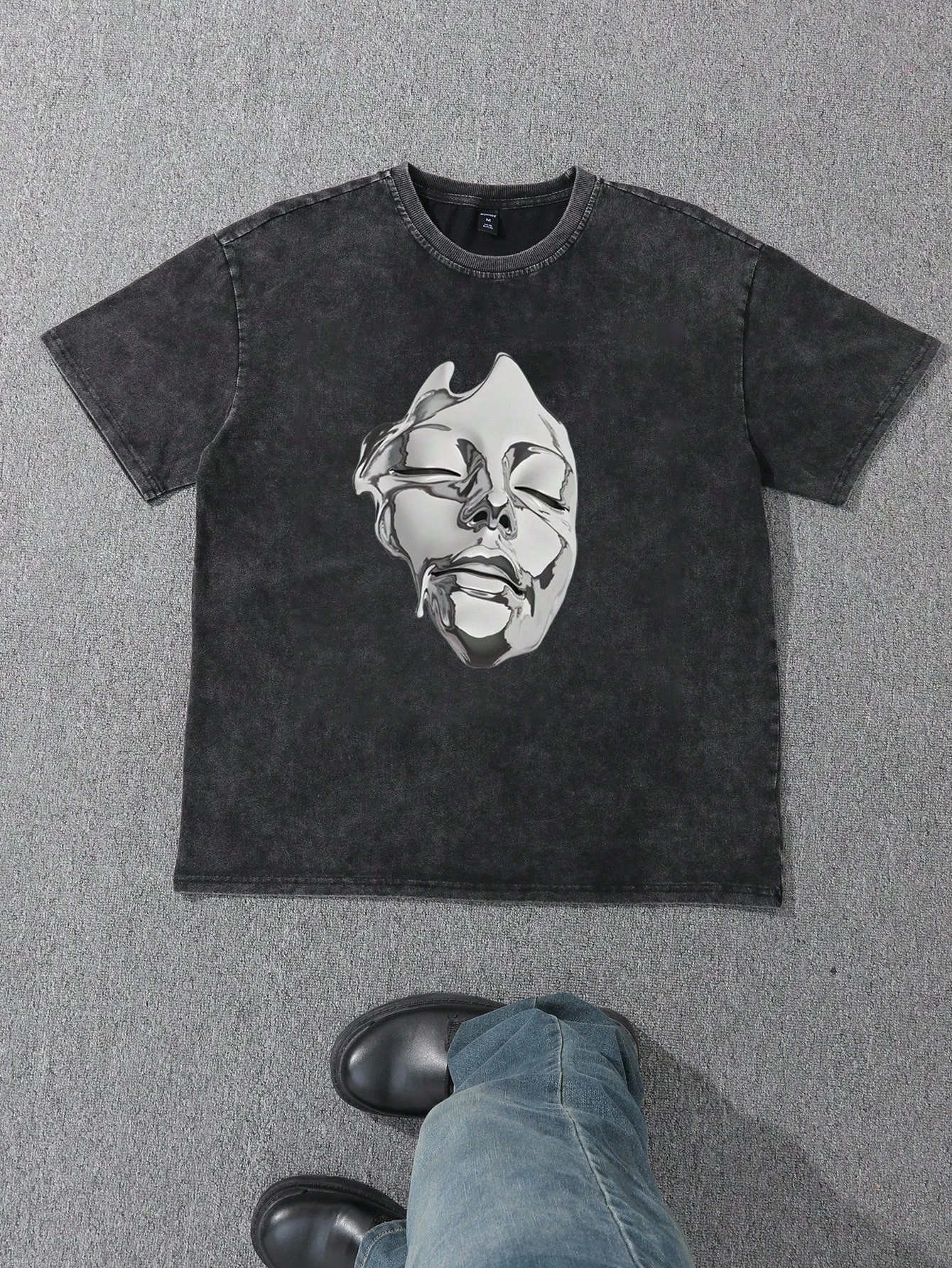 Manfinity EMRG الرجال النساء طاقم الرقبة الجرافيك طباعة قصيرة الأكمام تي شيرت غير رسمي للخروج صديقها هدية للجنسين موضة الاتجاه