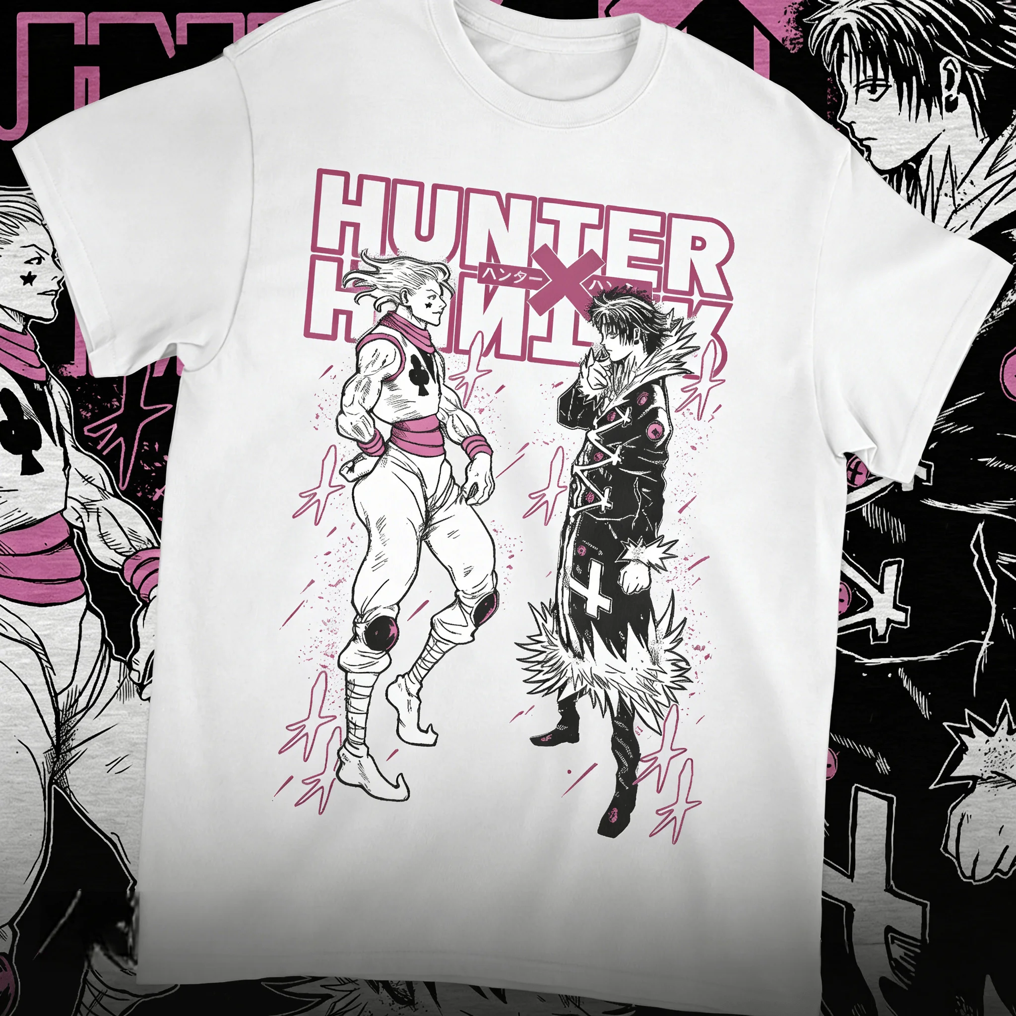 Hunter X Hunter Hisoka Chrollo Lucilfer Anime Graphic T‑Shirt Men Women Print Short Sleeve Tee Unisex Manga Streetwear Tops