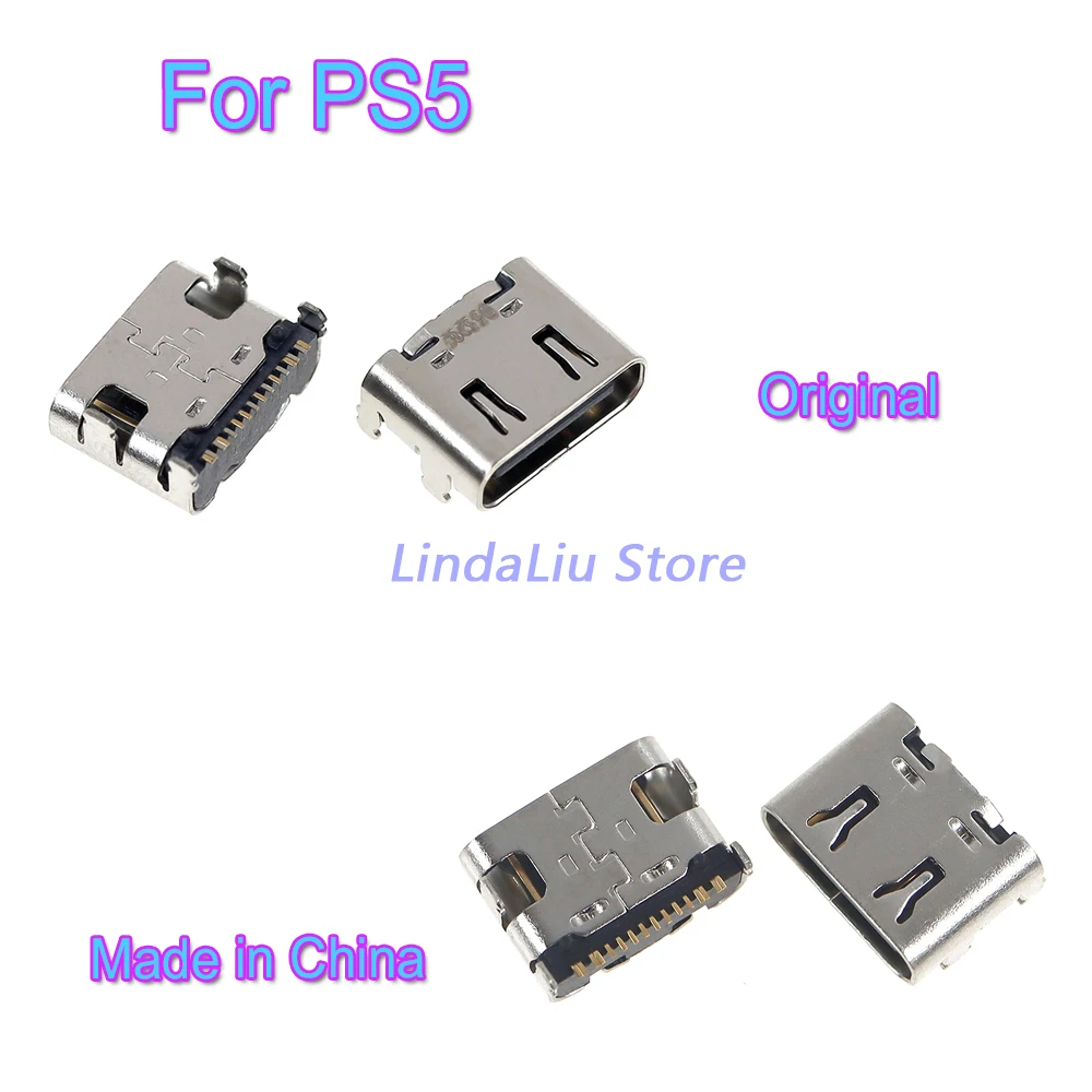 2 шт. оригинальные разъемы для зарядного устройства Type-C для PS5 OEM разъем для зарядного устройства Micro USB для PlayStation 5 V1 V2 V3, универсальный